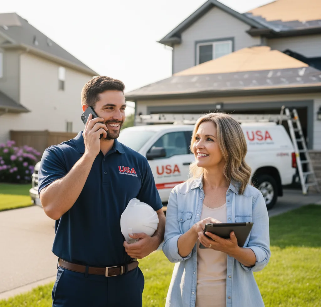 USA Roof Repair Experts customer support in Burlington